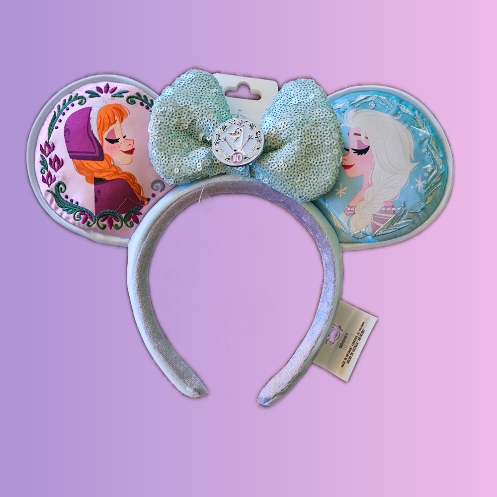 Frozen 10th Anniversary Sequin Bow Headband One Size